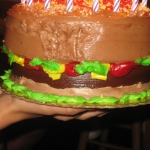 It's a burger, not it's a cake, no it's a burger cake!