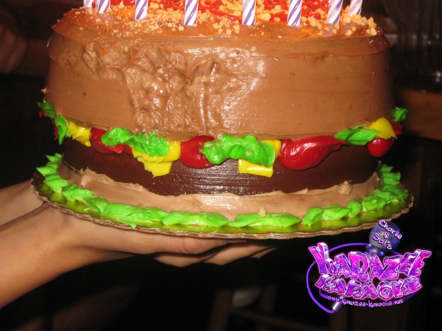 It's a burger, not it's a cake, no it's a burger cake!